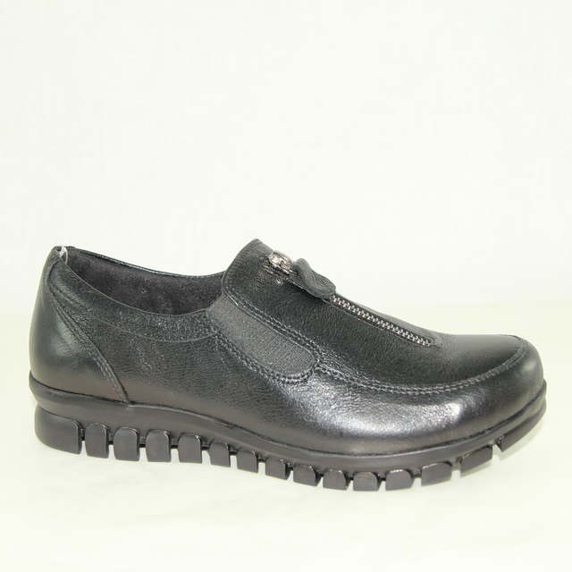 Туфли закрытые D17KA-395-B-SIYAH кожа-кожа чёрные